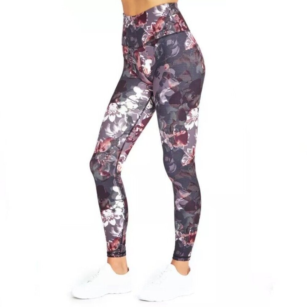 Balance Collection Floral Print Dry-Wik High Rise Contender 25" Ankle Leggings S - Picture 3 of 8